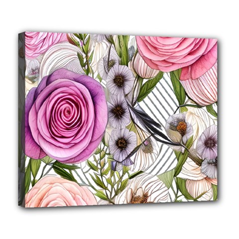 Summertime Blooms Deluxe Canvas 24  X 20  (stretched) by GardenOfOphir