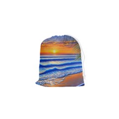 Summer Sunset Surf Drawstring Pouch (xs) by GardenOfOphir