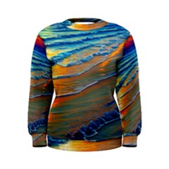 Modern Sunset Over The Ocean Women s Sweatshirt by GardenOfOphir