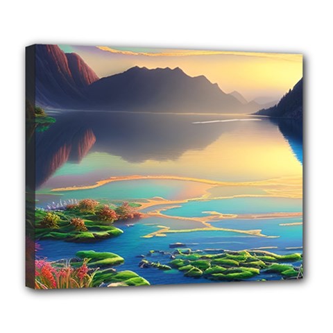 Exquisite Sunset Deluxe Canvas 24  X 20  (stretched) by GardenOfOphir