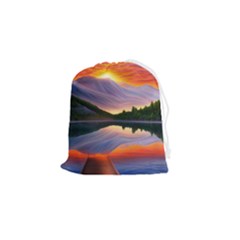 Flaming Sunset Drawstring Pouch (small) by GardenOfOphir