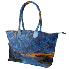 Majestic Lake Landscape Canvas Shoulder Bag by GardenOfOphir