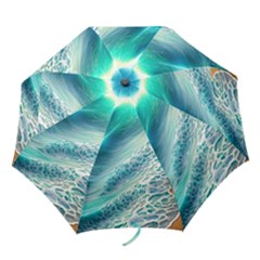 Pastel Beach Wave Folding Umbrellas by GardenOfOphir