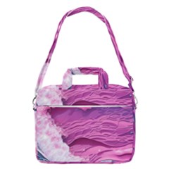 Abstract Pink Ocean Waves Macbook Pro 13  Shoulder Laptop Bag  by GardenOfOphir