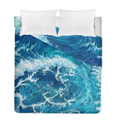 Abstract Blue Ocean Waves Iii Duvet Cover Double Side (full/ Double Size) by GardenOfOphir