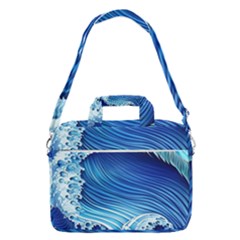 Watercolor Wave Macbook Pro 13  Shoulder Laptop Bag  by GardenOfOphir