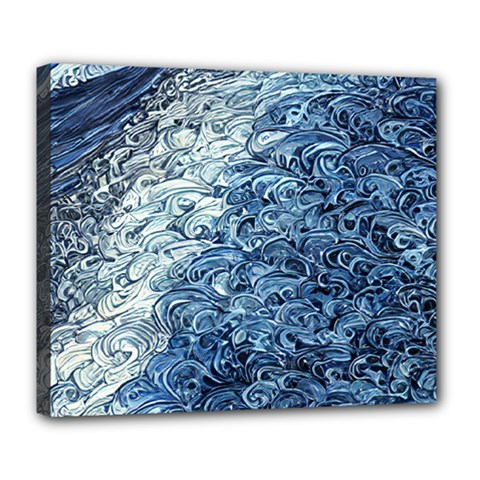Waves Of The Ocean Deluxe Canvas 24  X 20  (stretched) by GardenOfOphir