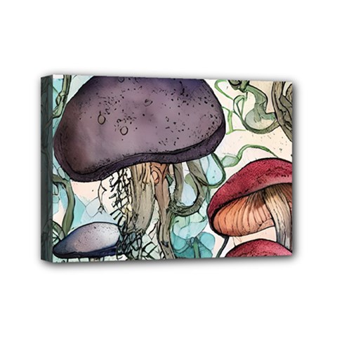 Shroom Magic Mushroom Charm Mini Canvas 7  X 5  (stretched) by GardenOfOphir