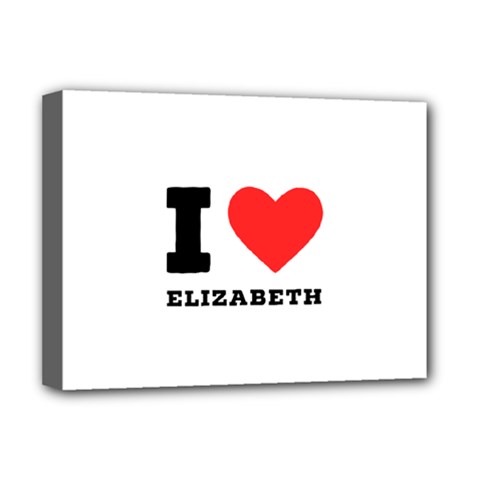 I Love Elizabeth  Deluxe Canvas 16  X 12  (stretched)  by ilovewhateva