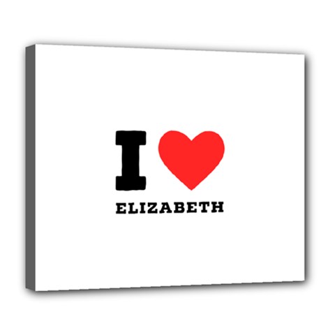 I Love Elizabeth  Deluxe Canvas 24  X 20  (stretched) by ilovewhateva