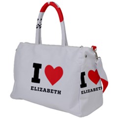 I Love Elizabeth  Duffel Travel Bag by ilovewhateva