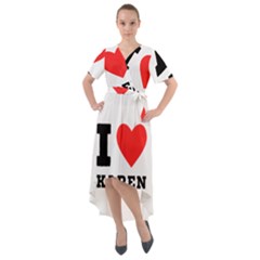 I Love Karen Front Wrap High Low Dress by ilovewhateva
