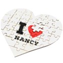 I love nancy Wooden Puzzle Heart View2