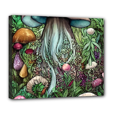 Craft Mushroom Deluxe Canvas 24  X 20  (stretched) by GardenOfOphir