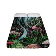 Craft Mushroom Fitted Sheet (full/ Double Size) by GardenOfOphir