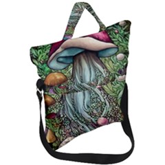 Craft Mushroom Fold Over Handle Tote Bag by GardenOfOphir