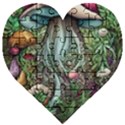 Craft Mushroom Wooden Puzzle Heart View1