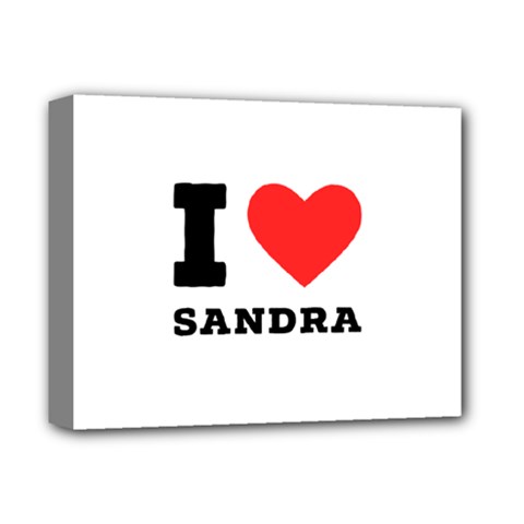 I Love Sandra Deluxe Canvas 14  X 11  (stretched) by ilovewhateva