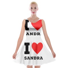 I Love Sandra Velvet Skater Dress by ilovewhateva