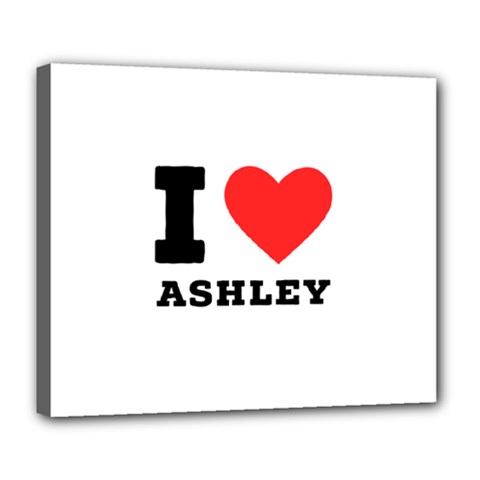 I Love Ashley Deluxe Canvas 24  X 20  (stretched) by ilovewhateva