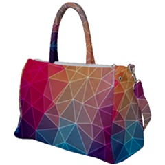 Multicolored Geometric Origami Idea Pattern Duffel Travel Bag by Jancukart