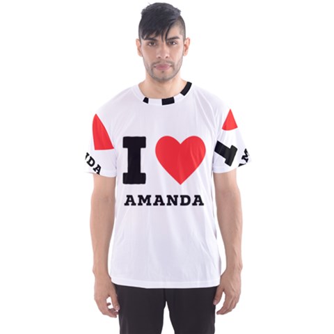 I Love Amanda Men s Sport Mesh Tee by ilovewhateva