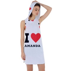 I Love Amanda Racer Back Hoodie Dress by ilovewhateva