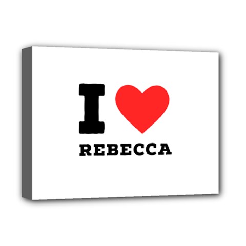 I Love Rebecca Deluxe Canvas 16  X 12  (stretched)  by ilovewhateva