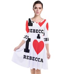 I Love Rebecca Quarter Sleeve Waist Band Dress by ilovewhateva