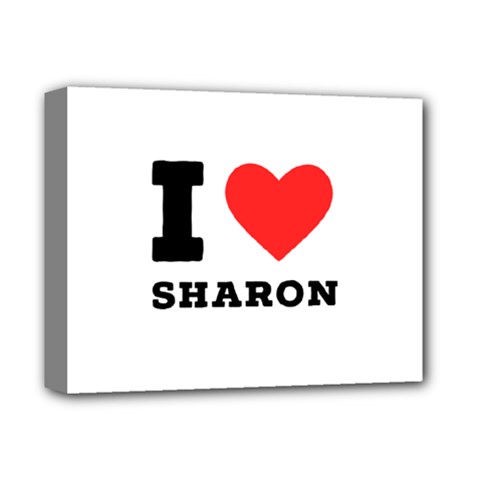 I Love Sharon Deluxe Canvas 14  X 11  (stretched) by ilovewhateva