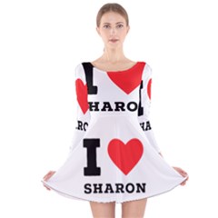 I Love Sharon Long Sleeve Velvet Skater Dress by ilovewhateva
