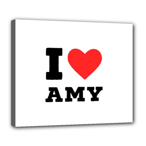 I Love Amy Deluxe Canvas 24  X 20  (stretched) by ilovewhateva