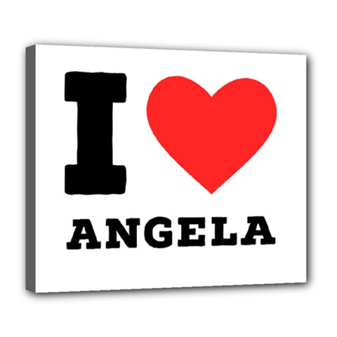 I Love Angela  Deluxe Canvas 24  X 20  (stretched) by ilovewhateva