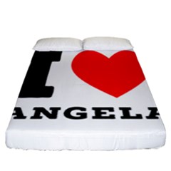 I Love Angela  Fitted Sheet (california King Size) by ilovewhateva