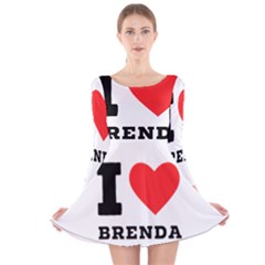 I Love Brenda Long Sleeve Velvet Skater Dress by ilovewhateva