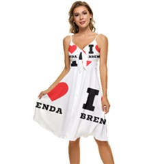 I Love Brenda Sleeveless Tie Front Chiffon Dress by ilovewhateva