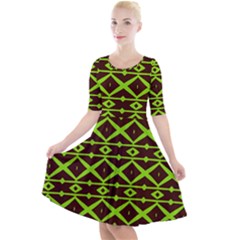 Pattern 17 Quarter Sleeve A-line Dress by GardenOfOphir