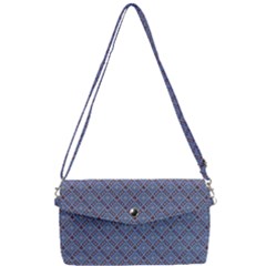 Blue Diamonds Removable Strap Clutch Bag by Sparkle