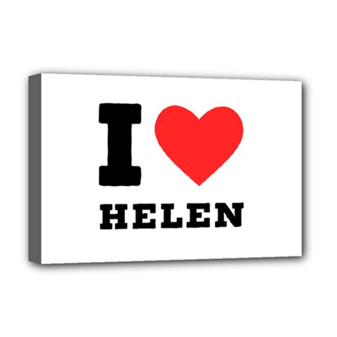 I Love Helen Deluxe Canvas 18  X 12  (stretched) by ilovewhateva
