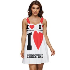 I Love Christine Ruffle Strap Babydoll Chiffon Dress by ilovewhateva