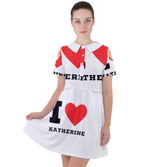 I Love Katherine Short Sleeve Shoulder Cut Out Dress  by ilovewhateva