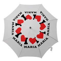 I Love Maria Hook Handle Umbrellas (medium) by ilovewhateva