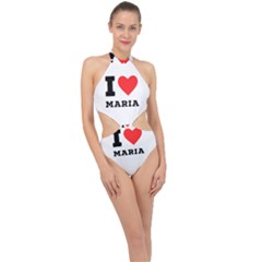 I Love Maria Halter Side Cut Swimsuit by ilovewhateva