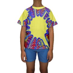 Explosion Big Bang Colour Structure Kids  Short Sleeve Swimwear by Semog4