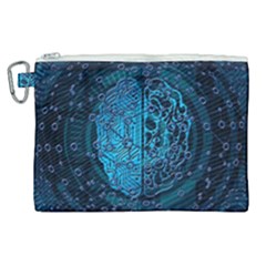 Artificial Intelligence Network Blue Art Canvas Cosmetic Bag (xl) by Semog4