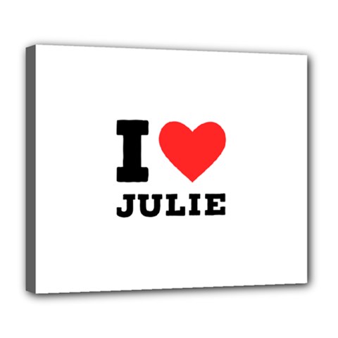 I Love Julie Deluxe Canvas 24  X 20  (stretched) by ilovewhateva