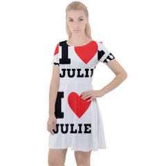 I Love Julie Cap Sleeve Velour Dress  by ilovewhateva