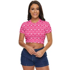 Pattern 204 Side Button Cropped Tee by GardenOfOphir