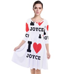 I Love Joyce Quarter Sleeve Waist Band Dress by ilovewhateva