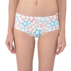 Background Pattern Texture Design Mid-waist Bikini Bottoms by Semog4